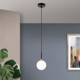 Pendule, Lustre suspendate - Pendul design modern SNOWWHITE negru/auriu