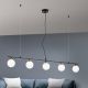 Pendule, Lustre suspendate - Lustra suspendata design modern SNOWWHITE 5L negru/auriu