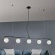 Pendule, Lustre suspendate - Lustra suspendata design modern SNOWWHITE 5L negru/auriu