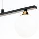 Pendule, Lustre suspendate - Lustra suspendata design modern SNOWWHITE 5L negru/auriu