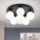 Lustre aplicate - Lustra aplicata design modern SNOWWHITE 6L negru/auriu