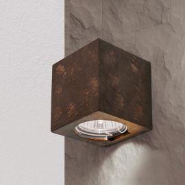 Aplice, corpuri de iluminat pentru pereti - Aplica LED de perete design ambiental Cube antique rustic