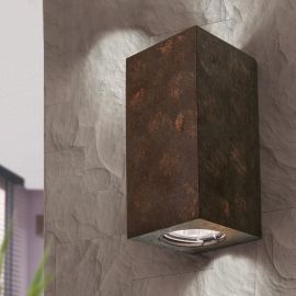 Aplice, corpuri de iluminat pentru pereti - Aplica LED de perete design ambiental Cube 2 antique rustic