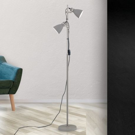Lampadare - Lampadar cu 2 spoturi directionabile SCHOOL gri