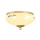 Plafoniere - Plafoniera clasica Landhaus 21cm alama satin/ sticla champagne decor albastru