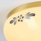 Plafoniere - Plafoniera clasica Landhaus 21cm alama satin/ sticla champagne decor albastru