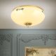 Plafoniere - Plafoniera clasica Landhaus 28cm alama satin/ sticla champagne decor albastru