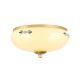 Plafoniere - Plafoniera clasica Landhaus 28cm alama satin/ sticla champagne decor albastru