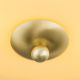 Plafoniere - Plafoniera clasica Landhaus 28cm alama satin/ sticla champagne decor albastru