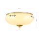 Plafoniere - Plafoniera clasica Landhaus 28cm alama satin/ sticla champagne decor albastru