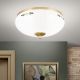Plafoniere - Plafoniera clasica Landhaus 28cm alama satin/ sticla opal decor verde
