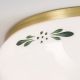 Plafoniere - Plafoniera clasica Landhaus 28cm alama satin/ sticla opal decor verde