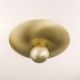 Plafoniere - Plafoniera clasica Landhaus 28cm alama satin/ sticla opal decor verde