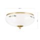 Plafoniere - Plafoniera clasica Landhaus 28cm alama satin/ sticla opal decor verde