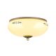 Plafoniere - Plafoniera clasica Landhaus 28cm alama antique/ sticla champagne decor albastru