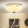 Plafoniera clasica Landhaus 35cm alama antique/ sticla champagne decor albastru