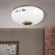 Plafoniere - Plafoniera clasica Landhaus 21cm alama antique/ sticla opal decor albastru