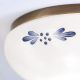 Plafoniere - Plafoniera clasica Landhaus 21cm alama antique/ sticla opal decor albastru