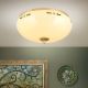 Plafoniere - Plafoniera clasica Landhaus 35cm alama satin/ sticla champagne decor verde