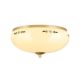 Plafoniere - Plafoniera clasica Landhaus 35cm alama satin/ sticla champagne decor verde
