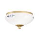 Plafoniere - Plafoniera clasica Landhaus 21cm alama satin/ sticla opal decor albastru