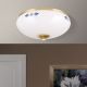 Plafoniere - Plafoniera clasica Landhaus 28cm alama satin/ sticla opal decor albastru