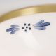 Plafoniere - Plafoniera clasica Landhaus 28cm alama satin/ sticla opal decor albastru