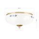 Plafoniere - Plafoniera clasica Landhaus 28cm alama satin/ sticla opal decor albastru