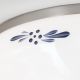 Plafoniere - Plafoniera clasica Landhaus 28cm crom satin/ sticla opal decor albastru