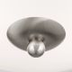 Plafoniere - Plafoniera clasica Landhaus 28cm crom satin/ sticla opal decor albastru