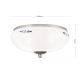 Plafoniere - Plafoniera clasica Landhaus 28cm crom satin/ sticla opal decor albastru