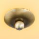 Plafoniere - Plafoniera clasica Landhaus 28cm alama satin/ sticla champagne decor verde