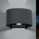 Aplice - Aplica LED de exterior design modern ambiental IP54 GRETA antracit