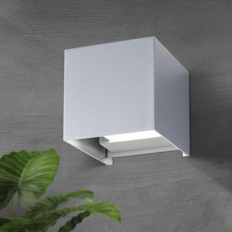Aplice - Aplica LED de exterior design modern ambiental IP54 Cube aluminiu