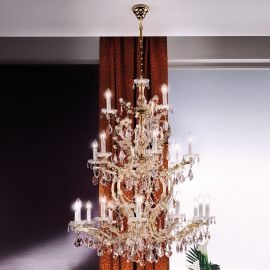 Lustre Cristal Swarovski - Candelabru XXL de lux cristal Swarovski Maria Theresia-A 12+6+3L 24K gold plated