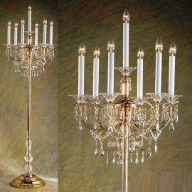 Veioze, Lampadare Cristal - Lampa de podea de lux cristal Swarovski Katharina 7L 24K gold plated