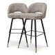 Scaune Bar - Set de 2 scaune de bar design modern LUX Cliff, bej mademoiselle