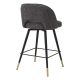 Scaune Bar - Set de 2 scaune de bar design modern LUX Cliff, H-92,5cm rocat negru