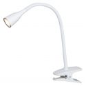 Veioza/Lampa LED cu clips/clema de birou Jeff alba