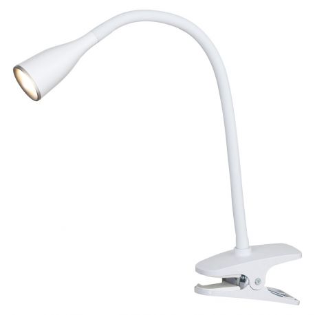 Lampi birou - Veioza/Lampa LED cu clips/clema de birou Jeff alba