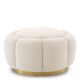 Banchete-Tabureti - Taburete ottoman design elegant LUX Inger, boucle crem