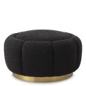 Taburete ottoman design elegant LUX Inger, boucle negru