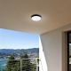 Plafoniere - Plafoniera LED slim de exterior IP44 Tartu negru 17,5cm