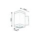 Aplice - Aplica de exterior stil modern ambiental IP54 Buffalo II