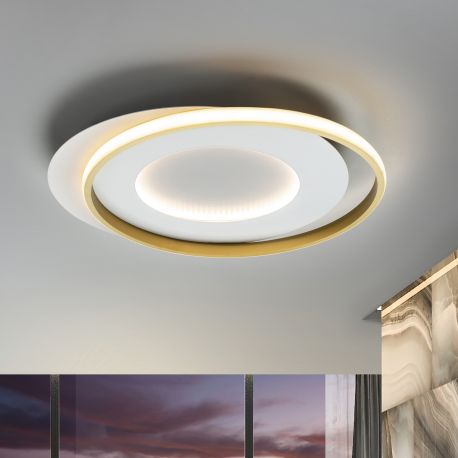 Lustre aplicate - Lustra LED aplicata design modern circular Limbos alb/auriu
