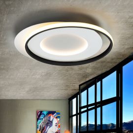 Lustre aplicate - Lustra LED aplicata design modern circular Limbos alb/negru