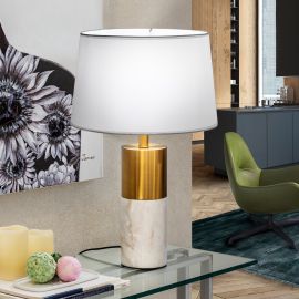 Veioze - Veioza / Lampa de masa design lux elegant Lucian alba