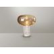 Veioze - Veioza / Lampa de masa design elegant Fungi alb/ chihlimbar