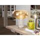 Veioze - Veioza / Lampa de masa design elegant Fungi alb/ chihlimbar