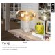 Veioze - Veioza / Lampa de masa design elegant Fungi alb/ chihlimbar